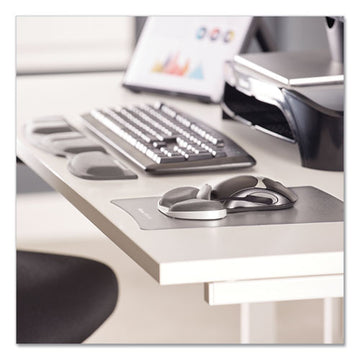 Fellowes® Gel Wrist Support W-attached Mouse Pad, Black freeshipping - TVN Wholesale